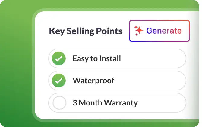 Generate Marketplace Selling Points