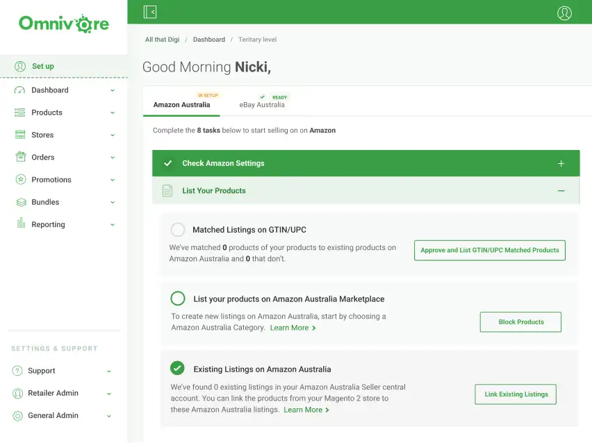 Omnivore dashboard